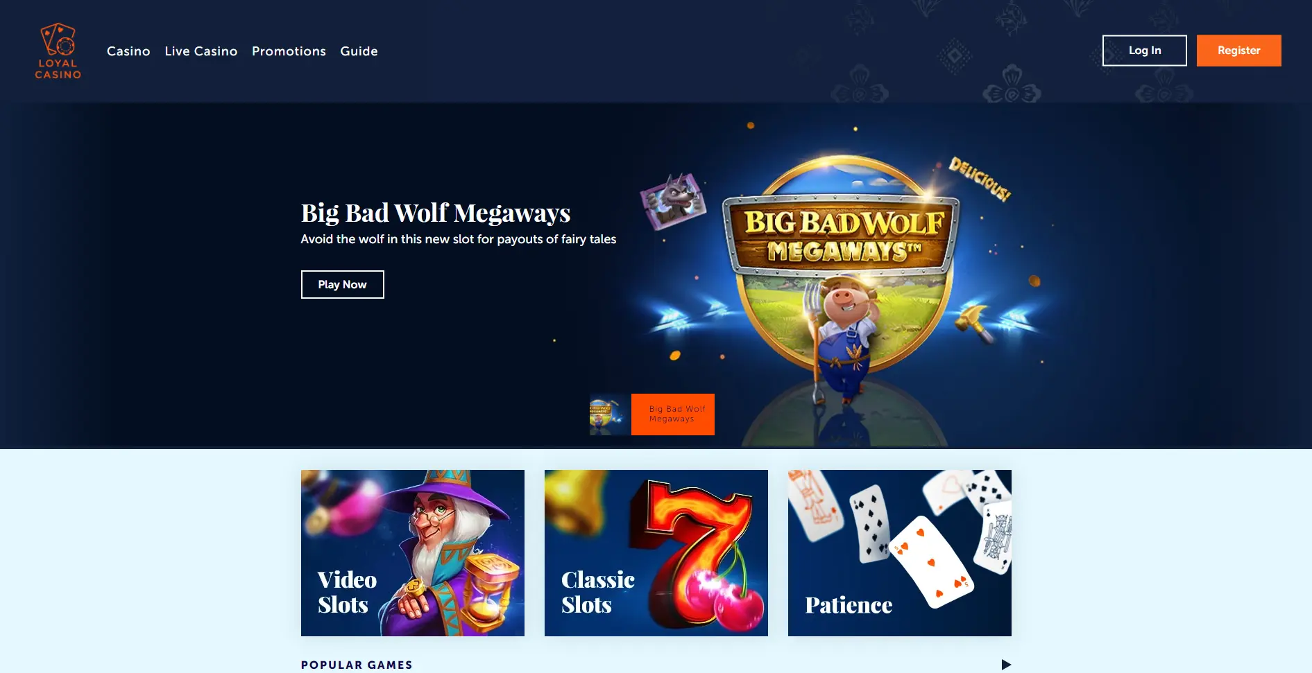 Loyal Casino live casino sectie